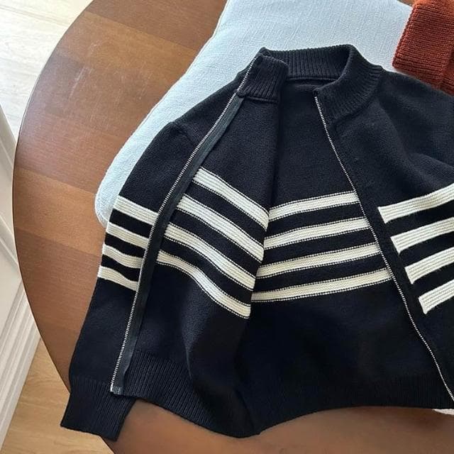 【Arbea】男童開襟毛衣秋季新品兒童時尚洋氣拉鍊針織衫中小童帥氣外套【C1295】