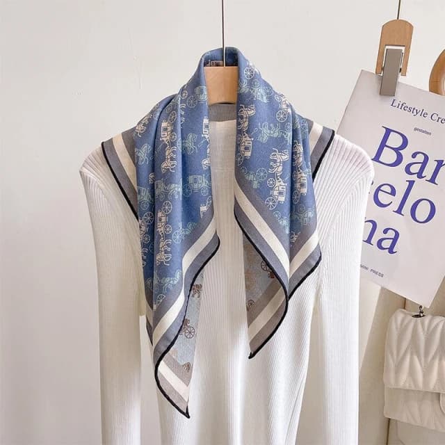 比比優精選 雙面異色 大方巾 真絲 羊毛 桑蠶絲羊毛圍巾 絲巾 