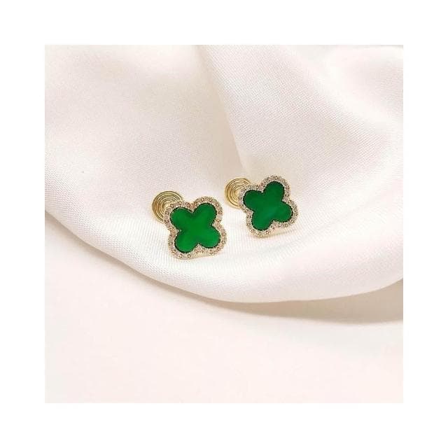 四葉草耳環耳夾 無耳洞耳夾 耳針 夾式耳環 盤蚊香耳環 耳環女 耳飾 不易過敏 生日禮物 送女朋友-24