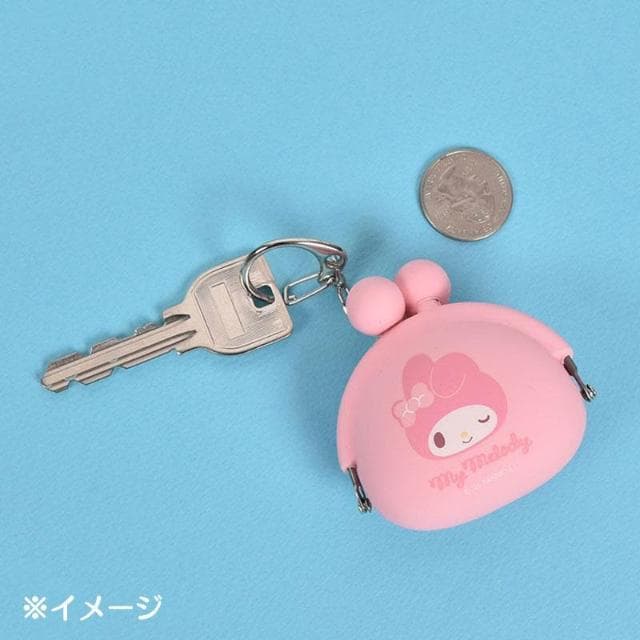 【SANRIO 三麗鷗】三麗鷗 美樂蒂 酷洛米 矽膠 鑰匙圈 零錢包吊飾 小物收納 POCHI BABY 日本正版 該該貝比日本精品