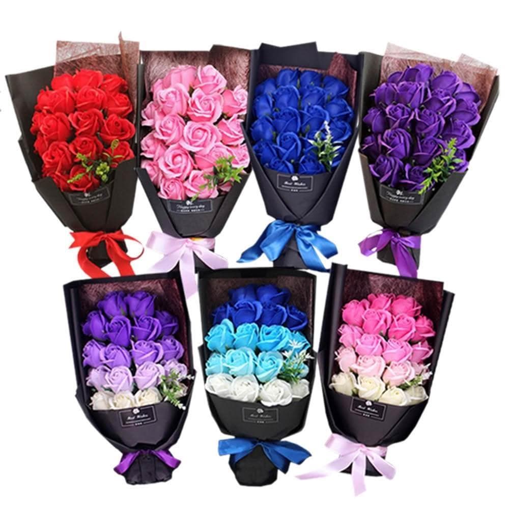 【VENCEDOR】18朵香皂玫瑰花束 *1入 情人節 畢業送禮 禮盒