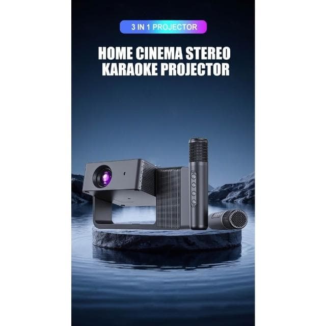 【宅造印象】家用迷你投影機 K歌藍牙音響 手機同步投影YS-302KTV