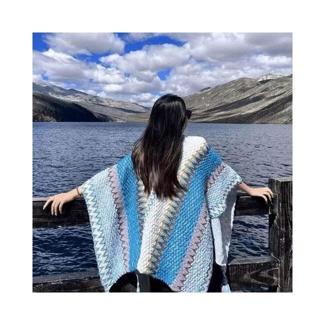 圍巾女旅遊外搭針織鬥篷披肩民族風披肩女拍照氛圍感大西北保暖披肩圍巾質感圍巾冷氣披肩空調百搭保暖圍脖防風圍脖韓版圍巾