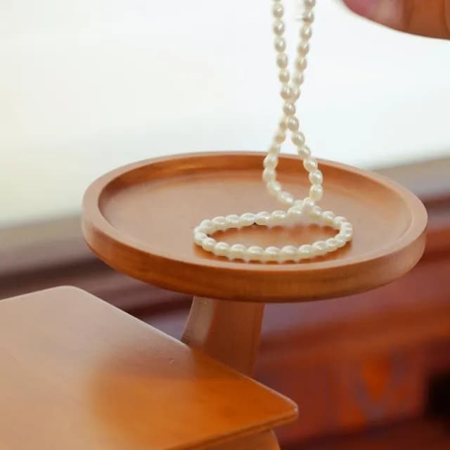 梵花 胖墩墩飾品盒實木質收納盒高級精緻飾品黃金新婚喬遷新居禮物