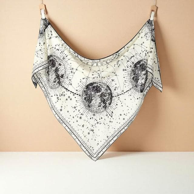 好夢想精品館  高檔真絲羊毛大三角巾印花大氣春秋氣質保暖辦公室圍巾女披肩