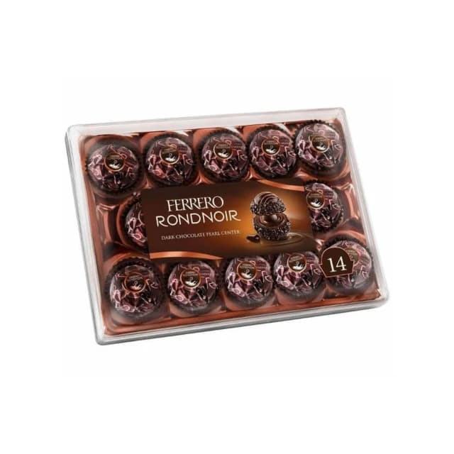 【CHARA 微百貨】義大利 FERRERO RONDNOIR 黑巧克力 金莎-14顆/盒 朗莎 黑金莎 朗莎