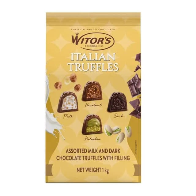 【美式賣場】Witor's 綜合含餡松露造型巧克力 1公斤#246280