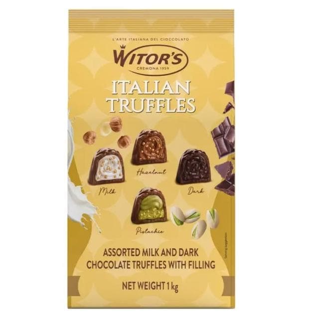 【美式賣場】Witor's 綜合含餡松露造型巧克力 1公斤#246280