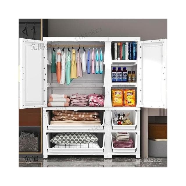 開門式奢華加厚寶寶衣櫃嬰兒儲物櫃子收納被子