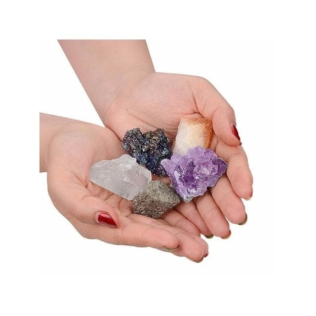 念念不忘水晶專賣 5種水晶原礦套裝 礦石禮盒套裝 礦石教學器材 擴香石 水晶擴香 水晶香薰石 水晶