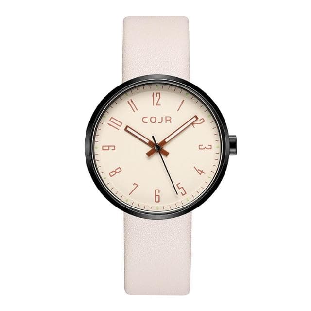 cojr簡約學院風學生表公務員考試防水女錶親膚矽膠石英手錶批發
