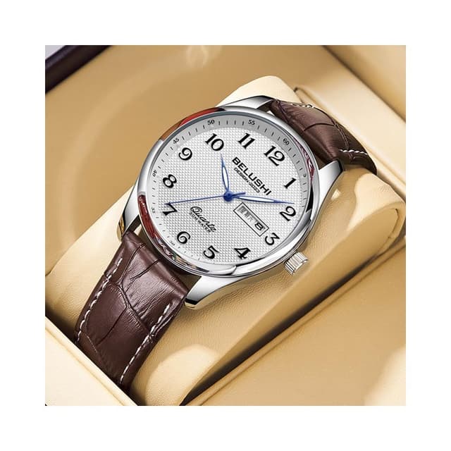 貝羅仕新款情侶石英防水手錶男女同款雙日曆夜光錶腕廠家直銷