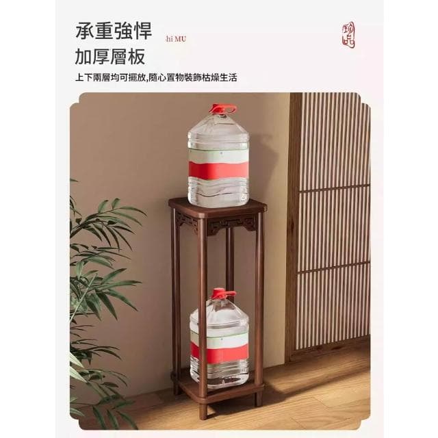 【Eco森活】落地式中式花架子 花架 花盆架 置物架 中式花架 實木花臺 植物架 觀景架 室內盆景架 實木盆栽架