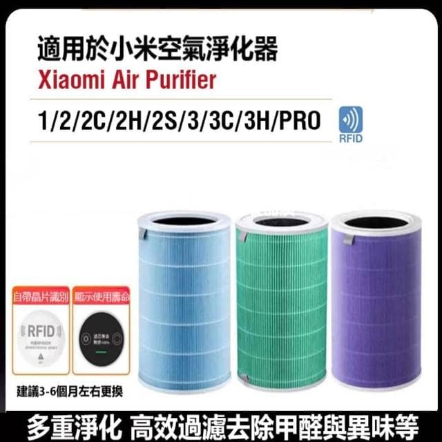 適配小米空氣淨化器濾芯 濾網 123代 2S 2H3H 4 Pro抗菌/抗病毒/除臭版  清淨機濾芯HEPA濾網