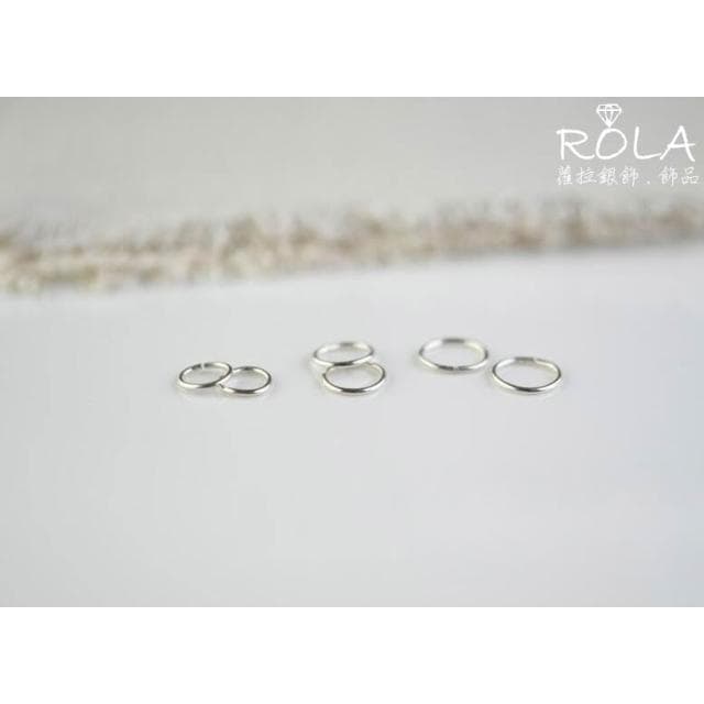 ROLA蘿拉銀飾.飾品 “現貨當天出” //一對價// 簡單圓形999/925純銀穿入式耳圈耳骨圈耳骨針耳環 1-2左