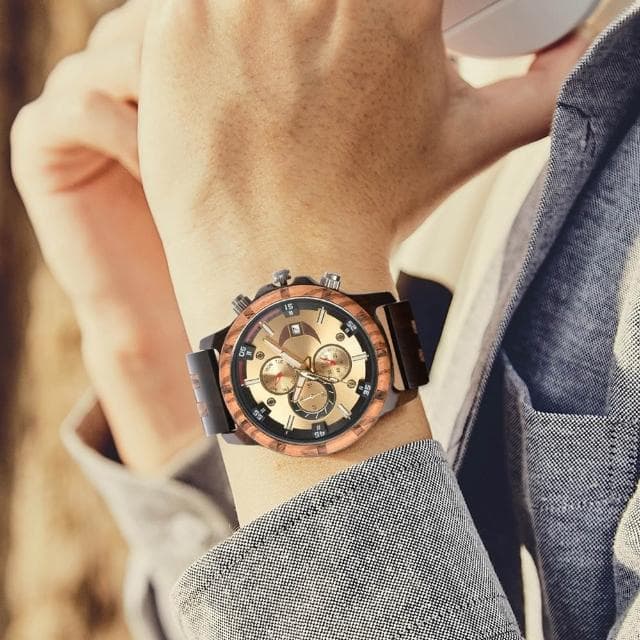 【LEEHER】手錶/木質腕錶/木頭錶/石英錶/腕錶/檀木錶帶/男生手錶/檀木手錶/木錶/指針手錶/檀木石英錶/