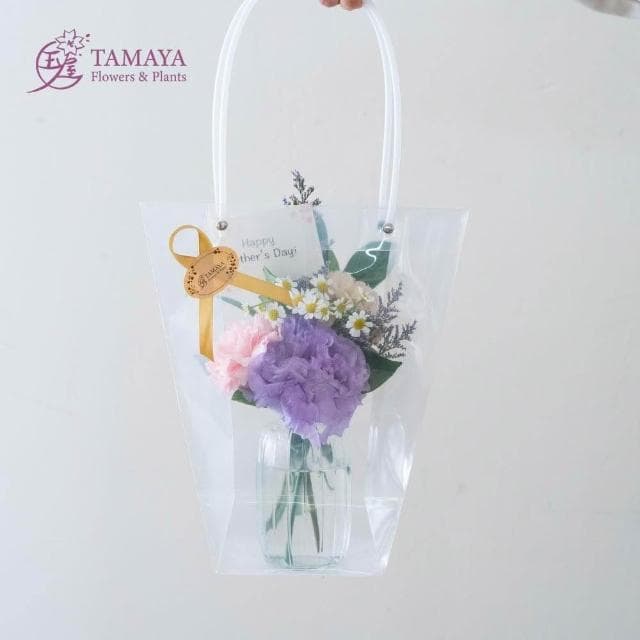 玉屋TAMAYA 紛花 | 紫露華瓶中花(鮮花 開幕升遷 發表會 生日祝賀 告白 紀念日 畢業祝福 母親節)