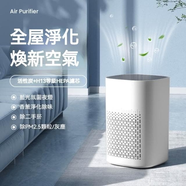 家用空氣清淨機 桌上型 抗過敏 去異味 負離子分解（空氣清新機 空氣淨化器 寵物空氣清淨機）
