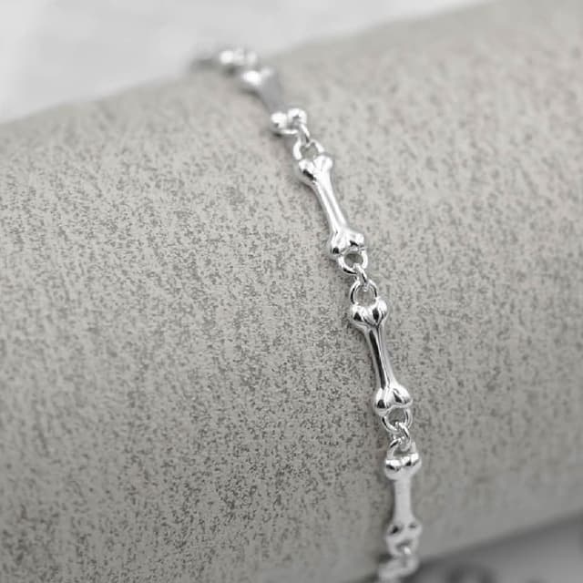 【Porabella】925純銀手鍊 幸運手鏈 狗骨頭小眾設計款純銀手鍊 情人節禮物 告白 銀飾 Bracelets