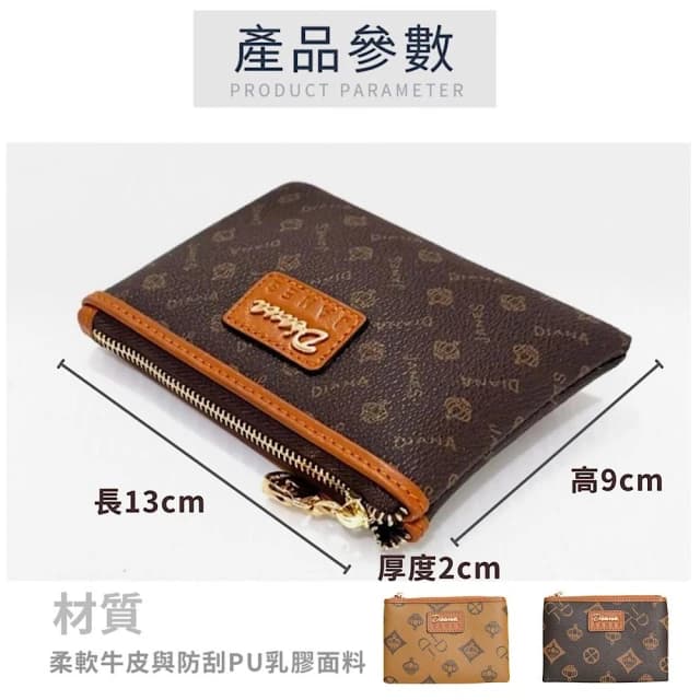 【DIANA JANES】黛安娜皇冠系列 經典防刮零錢包 鑰匙包 (138-144)(351-144)