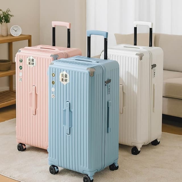 【Fien Home】買1送3!! 28吋大容量胖胖防撞行李箱(大容量行李箱 託運箱 旅行箱 拉桿箱 密碼鎖行李箱)