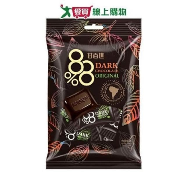 【甘百世】甘百世88%黑巧克力70g愛買