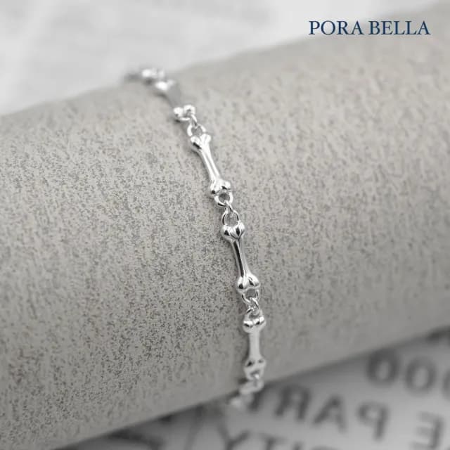 【Porabella】925純銀手鍊 幸運手鏈 狗骨頭小眾設計款純銀手鍊 情人節禮物 告白 銀飾 Bracelets