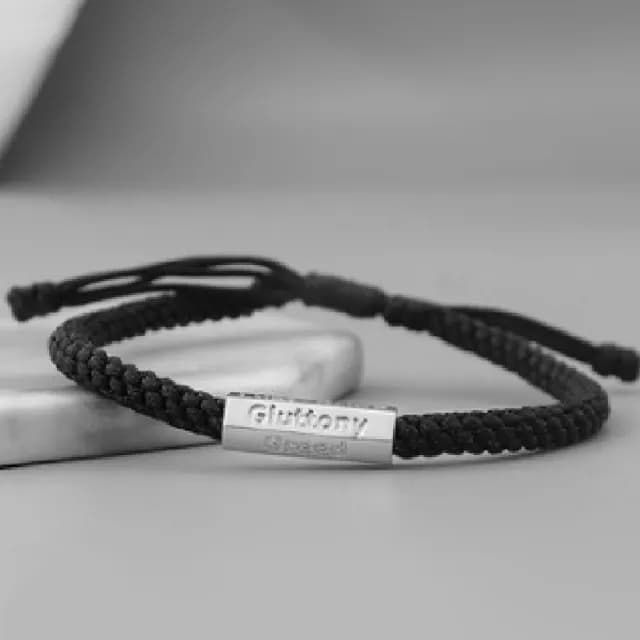 【Porabella】S925純銀手鍊 男原創設計手繩 七美德復古簡約風 送男友 生日禮物 Bracelets