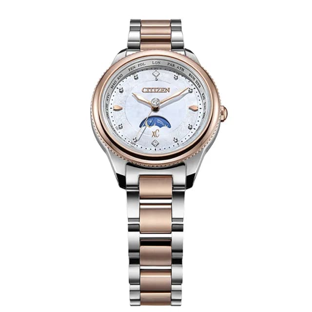 【CITIZEN 星辰】心蕊 Hebe廣告款 鈦 日月顯示光動能電波女錶 手錶 送禮 推薦(EE1007-67W)