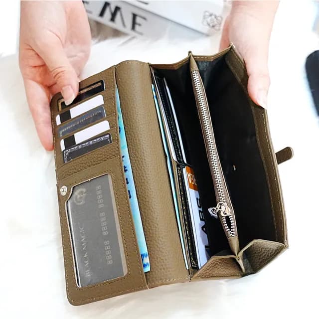 【MoonDy】錢包 生日禮物 送禮 長夾 女生長夾 男生長夾 卡夾 票卡夾 錢包男 牛皮