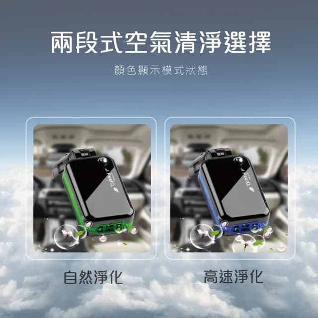 【idea auto】森林系 汽車空氣淨化器(內建負離子 靜音風扇 環保無耗材 雙色可選 可折疊)