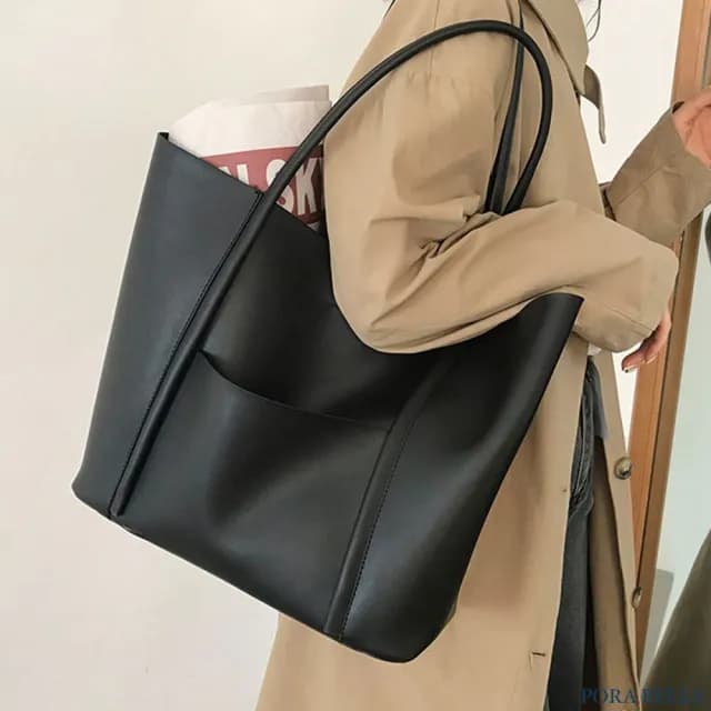 【Porabella】簡約休閒 復古托特包 大容量單肩手提包 ins風 送女友 情人節禮物首選Backpack Bags