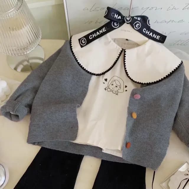 【橘魔法】彩色鈕扣華夫格長袖外套(針織外套 小外套 薄長袖 薄外套 開衫 女童 兒童 童裝)