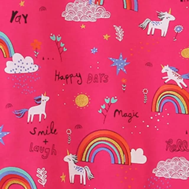 【橘魔法】彩虹獨角獸插肩長袖上衣(衛衣 薄長袖 長袖上衣 女童 兒童 童裝 中童 大童)