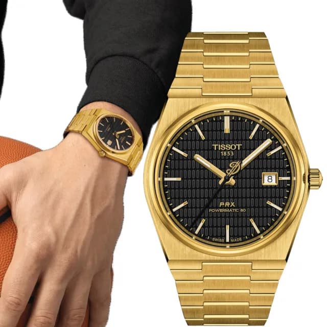 【TISSOT 天梭 官方授權】PRX Powermatic 80 達米安·利拉德特別版機械錶 男錶(T1374073305100)