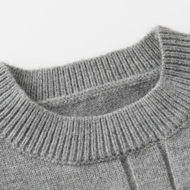 【橘魔法】雙線坑條磨毛針織毛衣(針織衫 長袖上衣 線衫 男童 兒童 童裝)