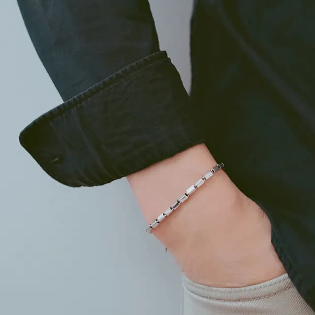 【BLUMA】男生手鏈 情侶對鍊 奇蹟純銀手鍊(925純銀復古個性 男生禮物 中性款 情人節禮物)