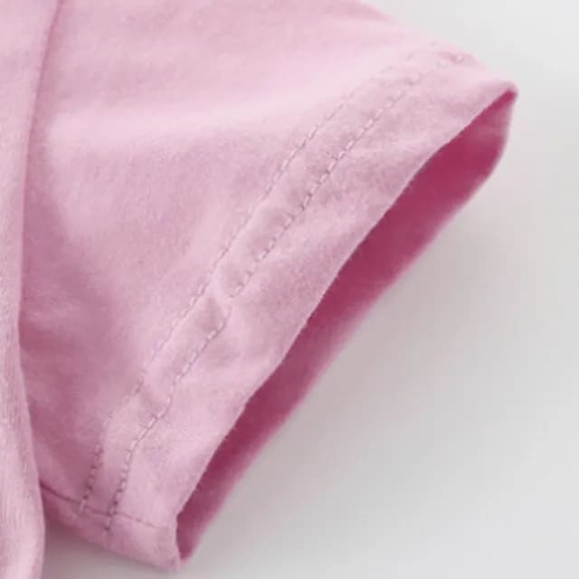 【橘魔法】粉紫大耳兔短袖上衣(T恤 棉T 女童 兒童 童裝)