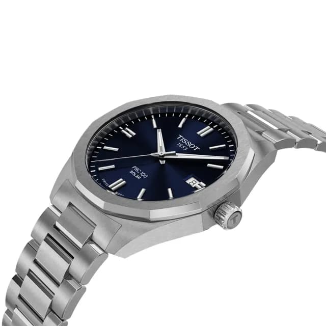 【TISSOT 天梭】PRC 100 SolarT151.422.11.041.00 太陽能手錶-39mm 深藍(T1514221104100)