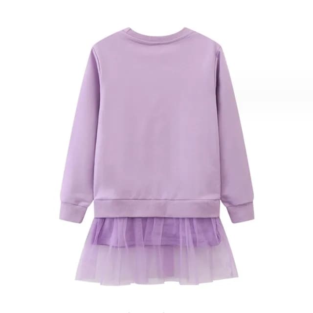 【橘魔法】翻轉亮片星星長袖長版上衣(娃娃衫 長袖上衣 薄長袖 女童 兒童 童裝)