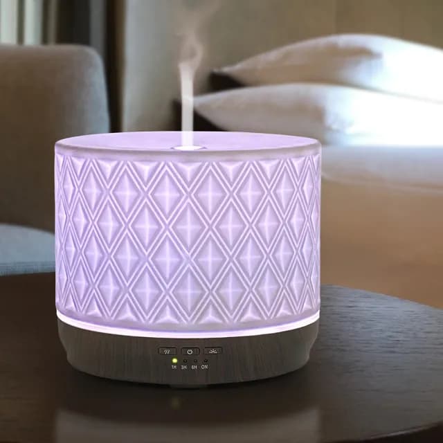 【Earnest Living】織光系列 陶瓷香氛機 500ml(加濕器/薰香機/香氛機/精油燈/水氧機)