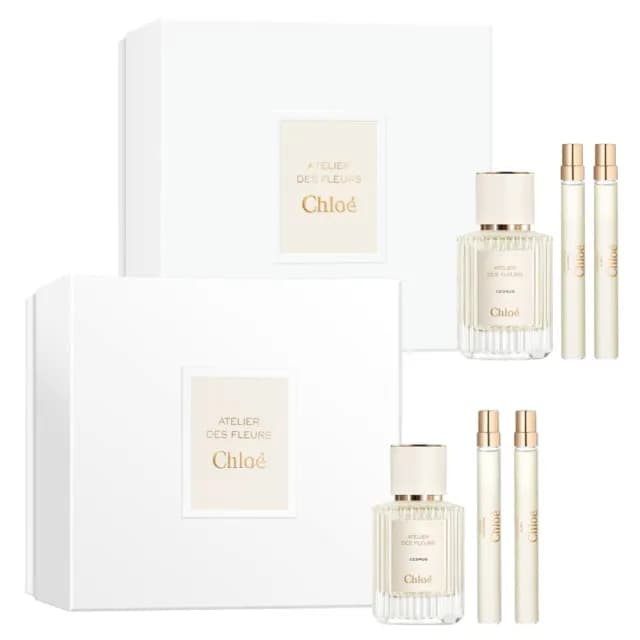 【Chloe’ 蔻依】仙境花園系列淡香精禮盒一入(北國雪松50ml+兩入迷你香水10mlx2.國際航空版.兩款可選)