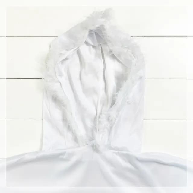 【橘魔法】搞怪白色幽靈連帽披風(斗篷 萬聖節服裝 角色扮演 攝影 表演 中性款 兒童 男童 女童 童裝)