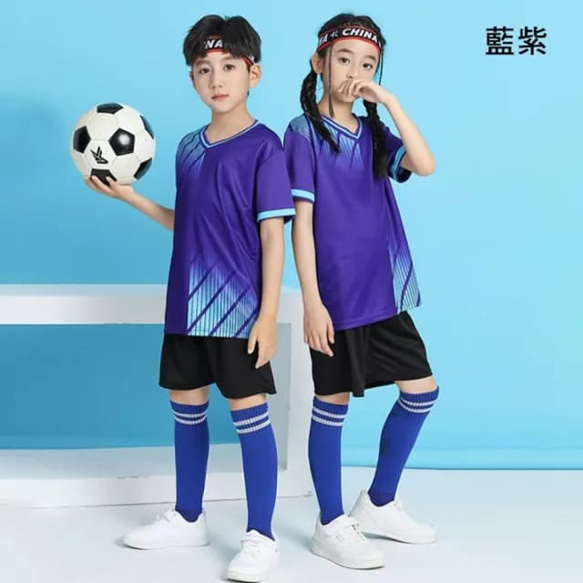 【橘魔法】大童 漸層刷色吸濕排汗快乾短袖上衣+短褲 套裝(運動服 足球衣 足球裝 親子款 運動衣 兒童 童裝)