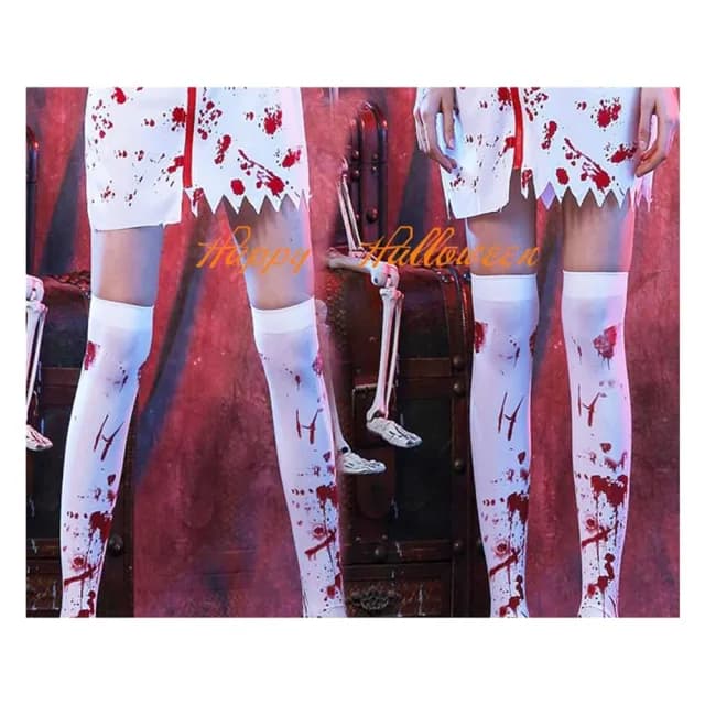 【橘魔法】萬聖節 過膝造型絲襪(襪子 黑絲襪 膝上襪 角色扮演 裝扮 表演 大人 尾牙 大童 兒童 童襪 童裝)