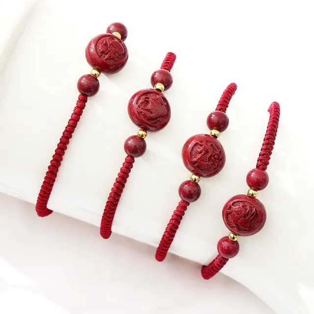 【雨揚】本命生肖平安紫金硃砂紅線手鍊(12款任選)(轉運/除穢)