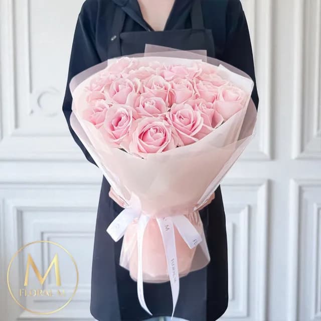 【Floral M】Pink Lover 粉色戀人玫瑰鮮花花束(鮮花花束/花禮/買花/送禮/玫瑰/情人節生日告白求婚)