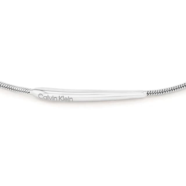 【CALVIN KLEIN】CK Elongated Drops 橫長水滴手鍊-銀 禮物 送禮(35000341)