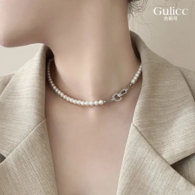 【Golicc】項鍊 最愛經典 珍珠項鍊(雙11 聖誕節 生日 鎖骨鍊 項鍊 飾品 禮物)