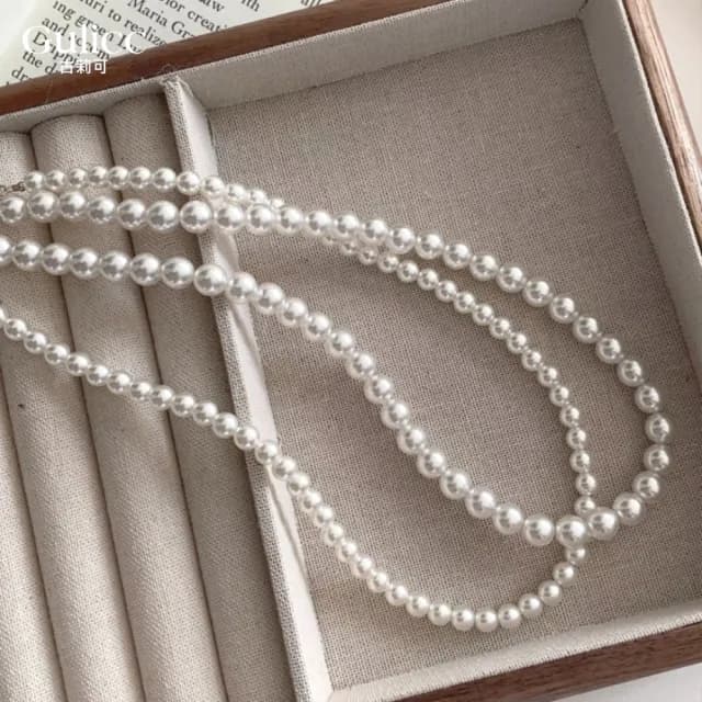 【Golicc】項鍊 最愛經典 珍珠項鍊(雙11 聖誕節 生日 鎖骨鍊 項鍊 飾品 禮物)